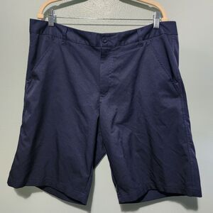 Fila Sport Shorts Mens 38  Navy Blue Performance Golf Flat Front Chino